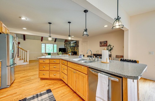 Sylva House | Porch, Yard & Creek Access: Spacious Sylva Home!