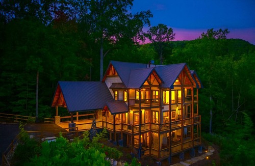 Sevierville Cabin | Private Indoor Pool Luxury Lodge Theater, Firepit
