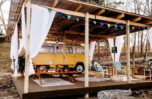 St. Clair House | Refurbished Campervan Rental Perfect for Glamping in Missouri