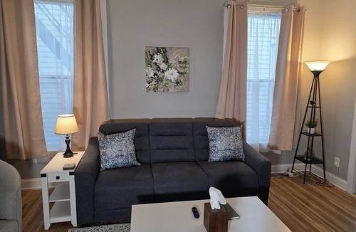 Topeka Apartment | Relaxing Downtown 1 Bed, Dog Friendly Apartment with Deck, Dog Exercise Area