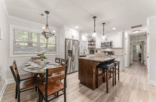 Buford House | Serene Lake Lanier cottage with Fire Pit King Bed Bunk Bed Queen Bed