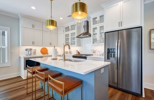 Saint Simons Heights House | Serenity Oasis - Villa 2 - Professionally Designed Duplex Home with Luxurious Heated Pool and Spa!