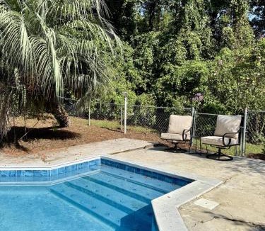 Thomasville House | Southern Charm Pool Home Large Fenced-In Yard