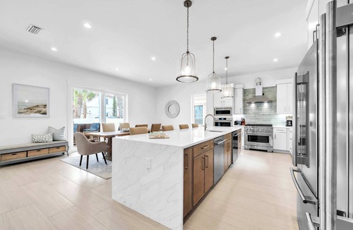 Avalon Beach Estates House | Sundancer | WOW! | New Luxury Avalon 6 Bedroom with Bunk Room and 9 bathrooms! | 100 yards to Private Beach! | Great Gulf Views! | 1 PM Check in! | Beach Chairs and Golf Cart Included! | Game Room |