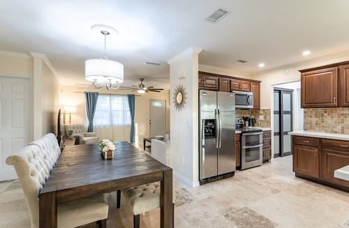 Echo Lake House | Tiki Paradise Oasis Home + Pool, Tiki Hut & 10 Min to Beach! New Outdoor Kitchen