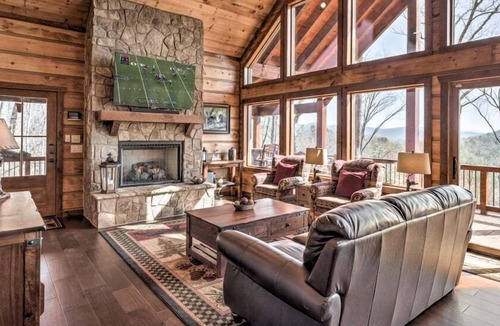 Raccoon Ridge Cabin | Tranquil Escape of Blue Ridge - Mountain Views | Hot Tub | Outdoor Fireplace with TV