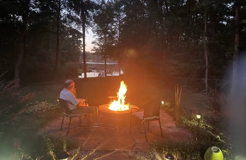 Milledgeville Cabin | Unique updated waterfront cabin on Lake Sinclair Private dock fire pit hot tub