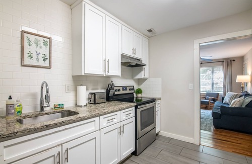 Five Points South Condo | Vulcan View A-King Bed/Private Parking/Patio