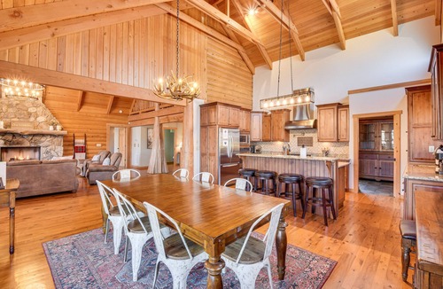 Sapphire Cabin | Wooded Cabin: Mtn Views, Hot Tub & 2 Decks!