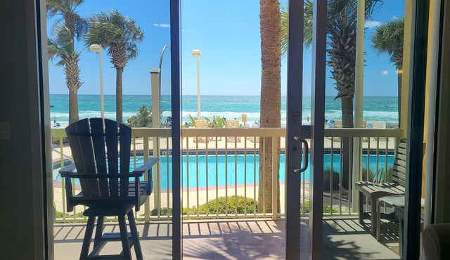 1st FLOOR BEACHFRONT CALYPSO @ Pier Park! 3 bedroom! Reserved beachside parking!