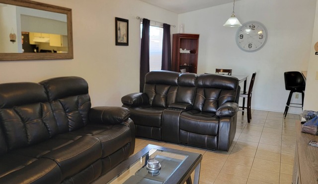 2 bed 2 bath, Whole apartment, fully stocked kitchen and baths.