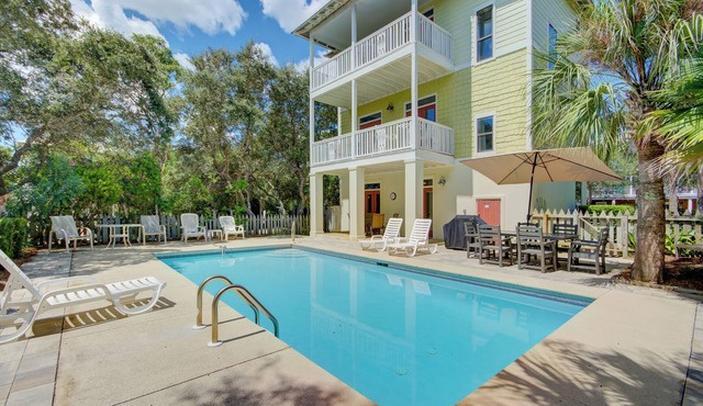 30A Beach Retreat: 4BR Home w/Pool, Double Lot, Walk to Beach Access & Dining