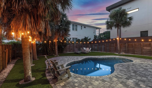 ☀️Across from beach-Private Pool-Barefoot Bungalow☀️