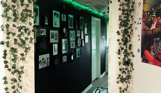 Charming Lakefront Music Themed 1-bedroom terrace level apartment in Austell