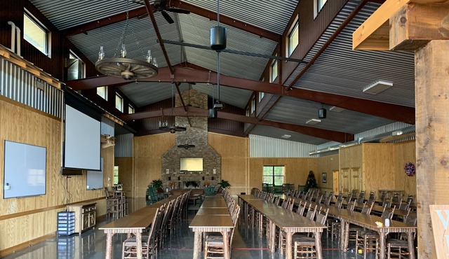 Corporate Retreat sleeps 68 on 61 acres with pond and hiking trails