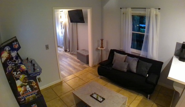 Creekside oasis with movie room