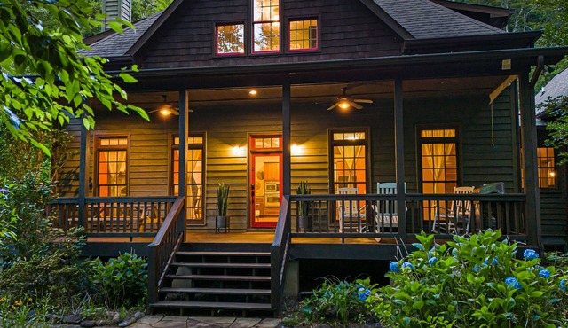 Embrace nature's beauty in the Great Smoky Mountains with patio