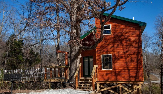 Fantastic Treehouse with Fire Pit and Hot-tub in Herod, Illinois