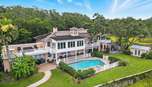 Historic Marshfront St Simons Estate Heated Pool Private Dock