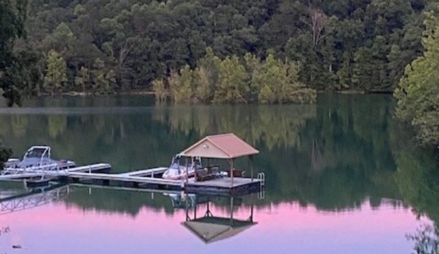 Lakefront Cabin in quiet cove. No steps to private boat slip. Pet friendly.