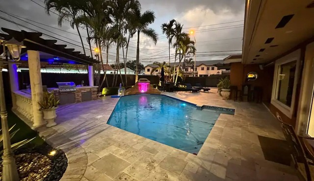 Luxury suite with private heated pool