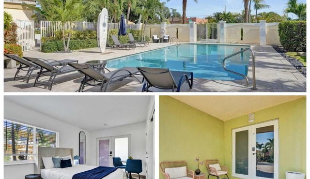Modern Lake Worth Suite w Patio and Pool