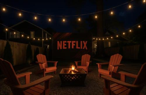 New Peach State Escape Luxe Stay w Outdoor Movies, Bikes, Game Room Near Downtown