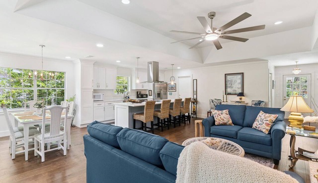Pet Friendly Retreat | 3BR w/Sunroom, Spacious Kitchen + Close to Beach