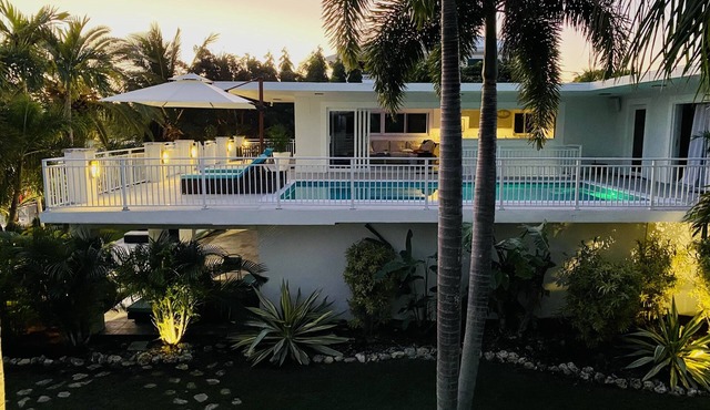 Renovated Islamorada lush canal home with 2nd fl pool, ocean views and boat dock