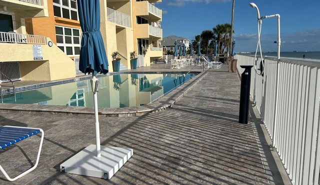 Right on the Beach, 2 bedroom Condominium. Beautiful sunsets on Redington Beach.