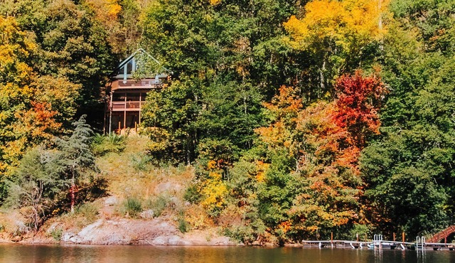 Serenity on Cedar-Lakefront Log Cabin- 10 boats, Foosball, Swim, Fish & Boat
