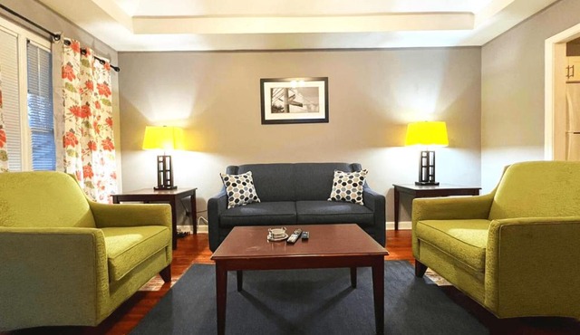 The Cozy Home Comfy King and TV in every room