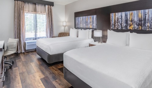 Standard Room, 2 Queen Beds, Non Smoking, Refrigerator & Microwave